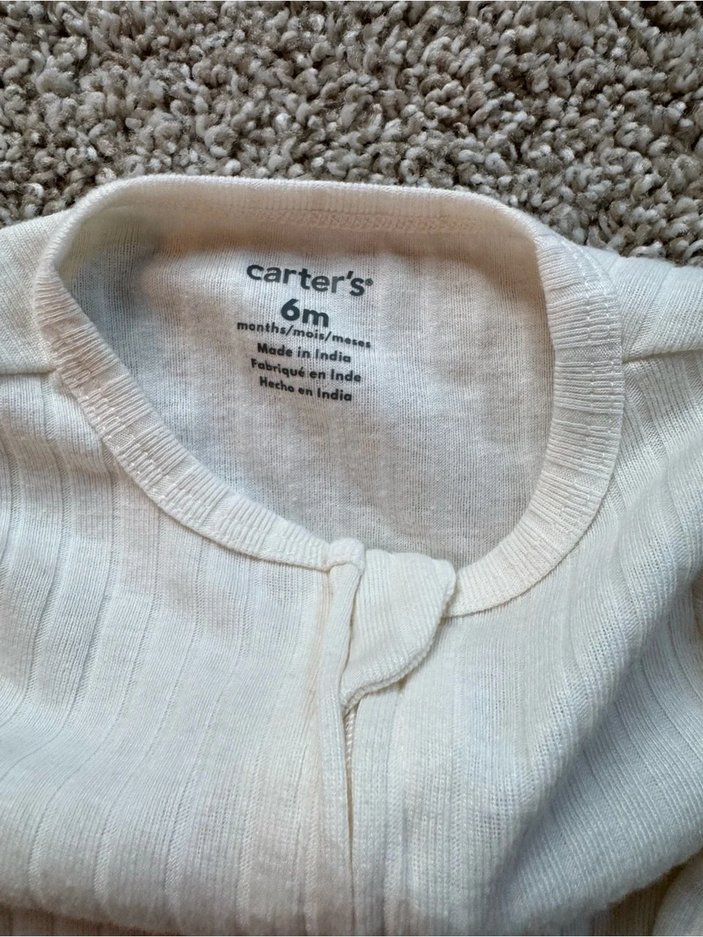 Carter's baby bundle neutral 3-Piece Bodysuit Set Sleeper pants Size 6 Months 6M